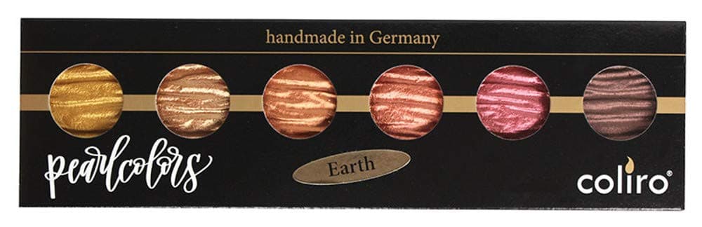 Coliro Artist Mica Pearl Watercolor Paint, M700 Earth (6 Color Set) by Finetec GmbH