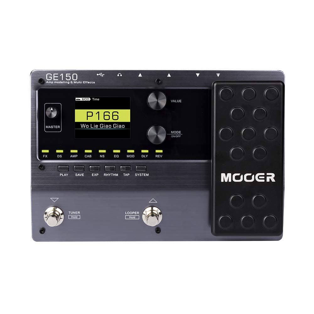 GE150 Electric Guitar Amp Modelling Multi Effects Pedal Portable Multi Effects Processor with Expression & IR Loading for Live show, Live Streaming, Home Studio, Guitar Practice