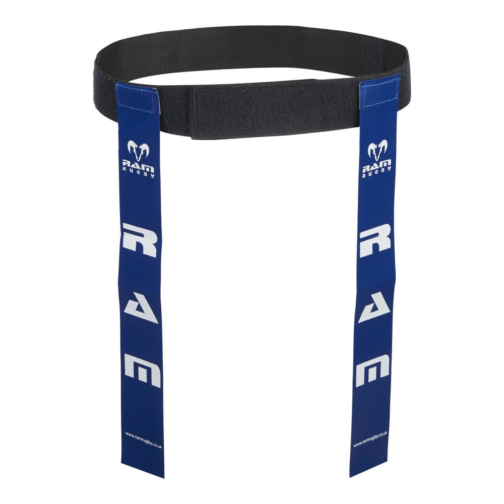 Ram Rugby Tag Rugby Belt Set (Waist 22” to 44”) – Durable Tag Rugby Belts - Includes 10 x Adjustable Belts with 20 x Tear-Away Tags - Ideal for Schools, Clubs & PE Sessions – In 3 colours & 2 sizes