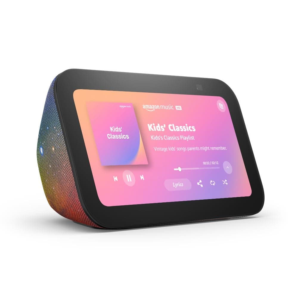 Echo Show 5 Kids (newest model), Designed for kids, Designed for Alexa+, parental controls, Includes 1 year of Amazon Kids+, Galaxy