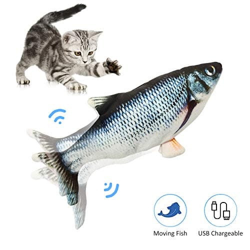 PETPAWJOY Cat Toys Catnip Kicker Toys Realistic Kitten Fish Toy Kitty Moving Toys