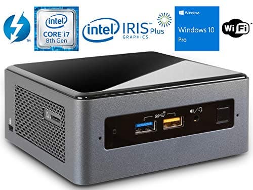 Intel NUC NUC8i7BEH Mini PC/HTPC, Intel Quad-Core i7-8559U Upto 4.5GHz, 32GB DDR4, 128GB SSD, WiFi, Bluetooth, Thunderbolt 3, 4k Support, Dual Monitor Capable, Windows 10 Pro (32GB Ram + 128GB SSD)