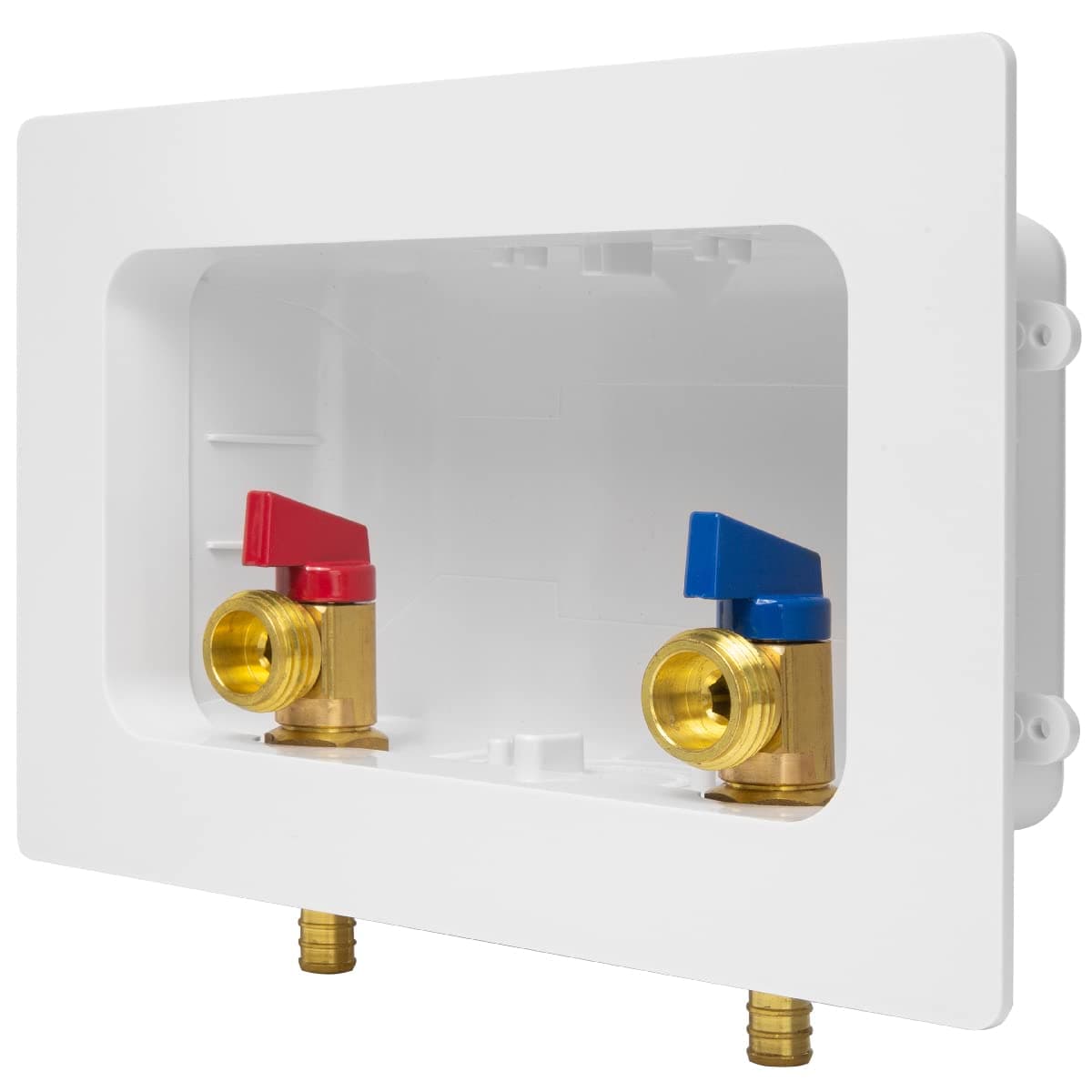 EFIELD Premium Washing Machine (Laundry) Outlet Box, 1/2-inch Crimp Pex Inlet x 3/4 inch MHT Outlet Connection, with Center Drain,(WM026)