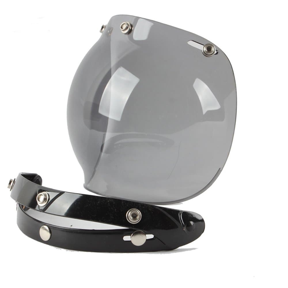 Motorbike helmet visors retro bubble helmets full sight with 3 clip lock