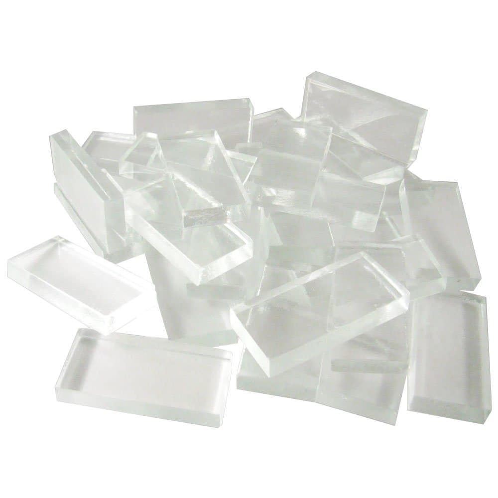 Diamond Tech 1-7/8-Inch-by-7/8-Inch Clear Glass Crafting Tiles, Sheet of 72