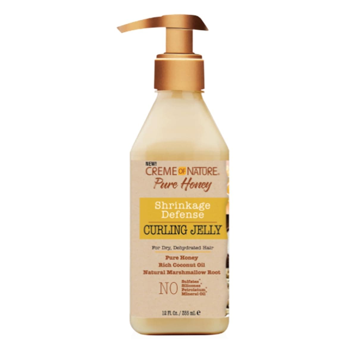 Creme Of NatureCurling Jelly, Pure Honey, Coconut Oil and Shea Butter Formula, Shrinkage Defense, 11.5 Oz