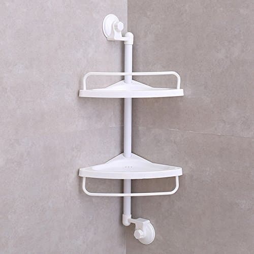 SUPO Magic Suction Cup Corner Shelf Bathroom Shelves with Towel Holder