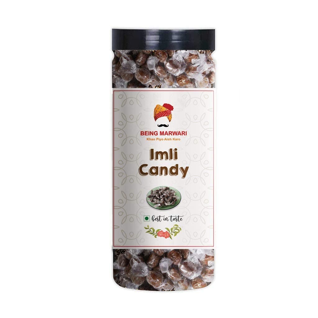 Soft & Chewy 300Gram (Jar Pack) Imli Goli|Khatti Meethi Emli Tamarind Twist, Preservative-Free Emly Candy|Chulbuli Twisted Sour Imly Candies