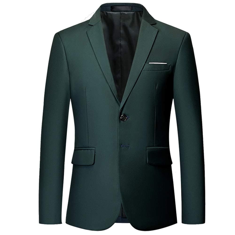 Mens Slim Fit Blazer 2 Button Lightweight Sport Coat Jacket for Wedding Prom Party Dinner