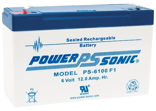 Power-Sonic - PS-6100 6V 12AH UPS Battery for Parmak MAG12SP - PS-6100F1ALT24