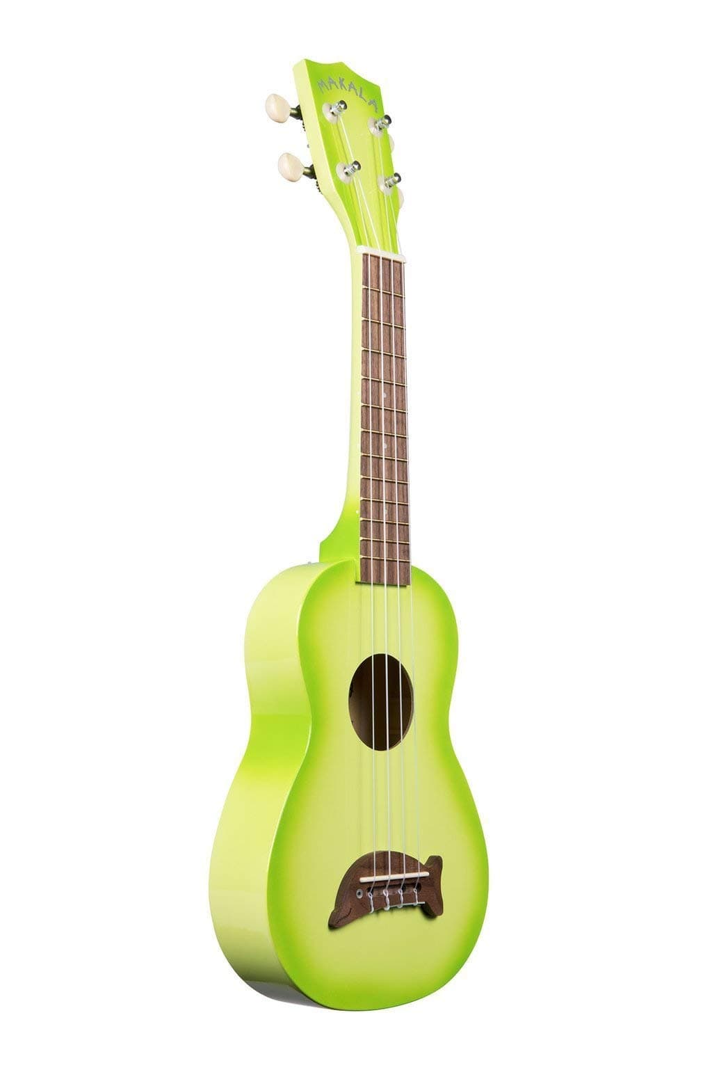 Kala Brand Music Co. Makala Dolphin, 4-String Ukulele, Green Apple Burst, Soprano (MK-SD/GRNBURST)
