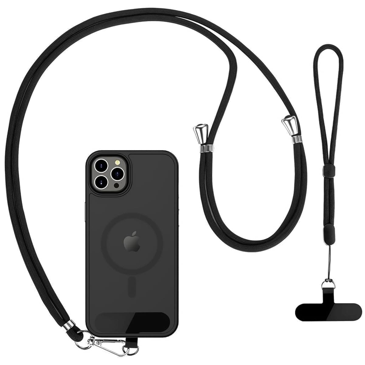 ZORBES® Phone Lanyard for Mobile, Adjustable Wrist and Neck Strap Set for Most Phone Case, Universal Nylon Safety Mobile Chain, Crossbody Strap with 2 Self-Adhesive Inserts Sling Not Includes Case