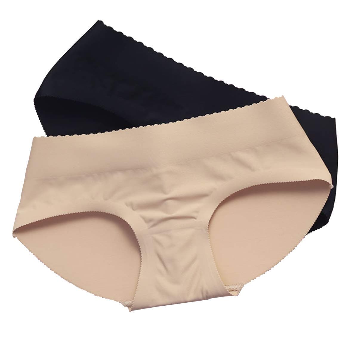 Padding Panties Push up Panties Fake Seemless Padding Briefs Silicone Hip padship Padded Pantie Butt Pads Beige