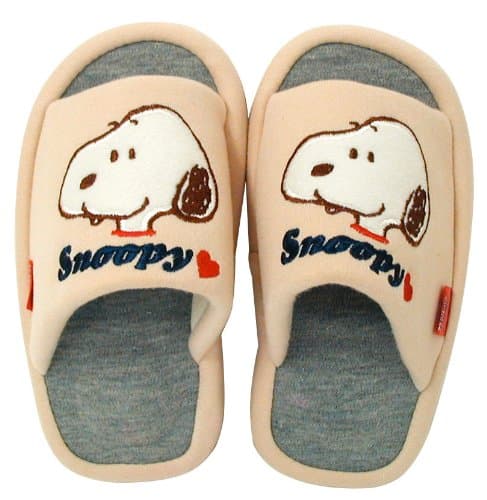 Japan slippers [ Diet Slippers Snoopy Peanuts Stretch Standard Beige 230 231