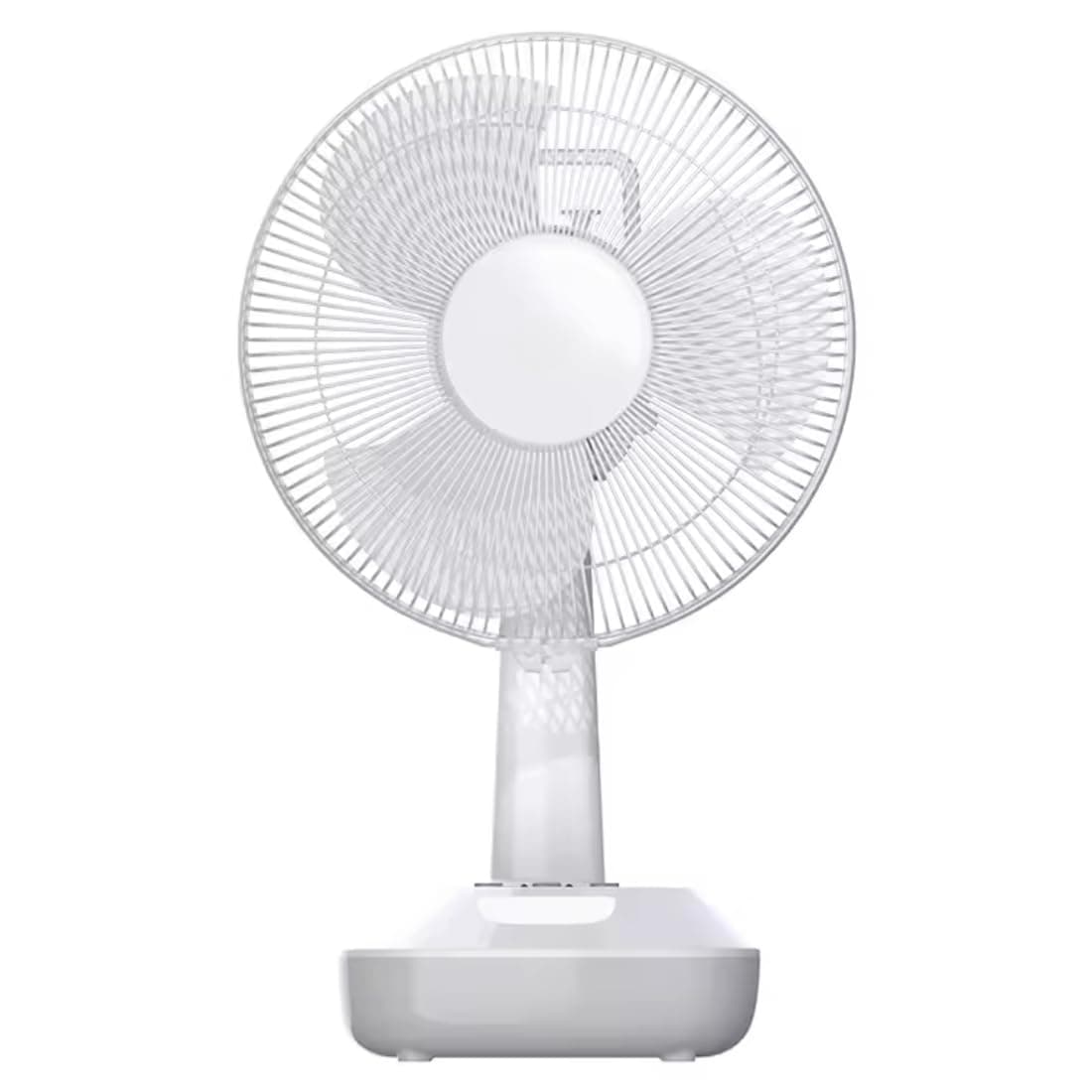 DazzelOn 2910 Rechargeable Table Fan with LED Light (White)