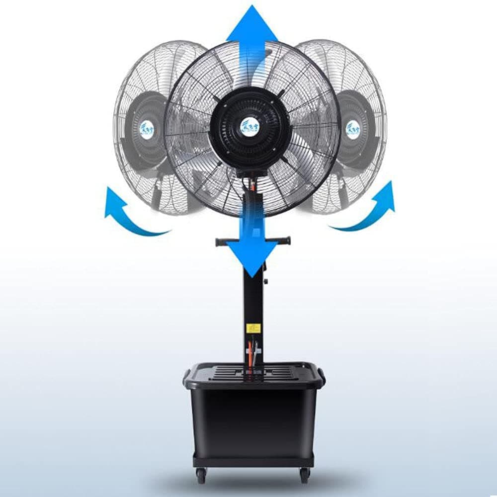 Powerful Outdoor Fan Portable Mist Fan for Patio Cool, High Power 320W/380W, Adjustable Misting for Outdoor Restaurants Factory Shopping Mall, 110V (Size : 320W)