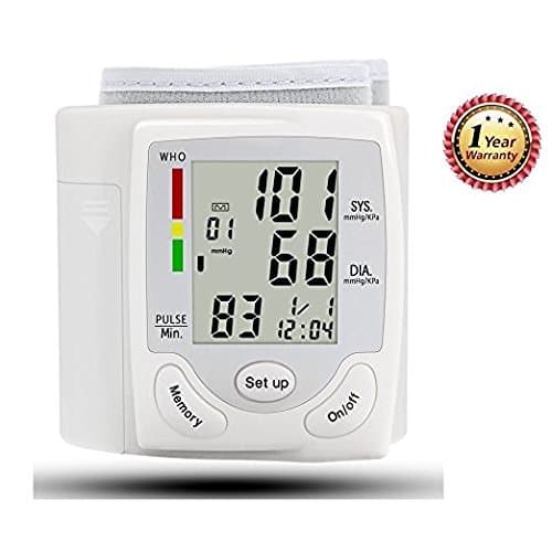 Blood Pressure Monitor Wrist Accurately Detects Blood Pressure Heart Rate & Irregular Heartbeat, Large LCD Display