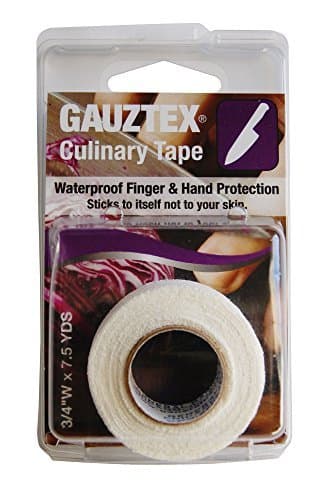 Gauztex® Finger Tape – Culinary – Self-Adhesive Breathable Gauze – Flexible, Sweatproof Non-Slip Grip (1 Roll), ¾" x 7 ½ yds, Beige
