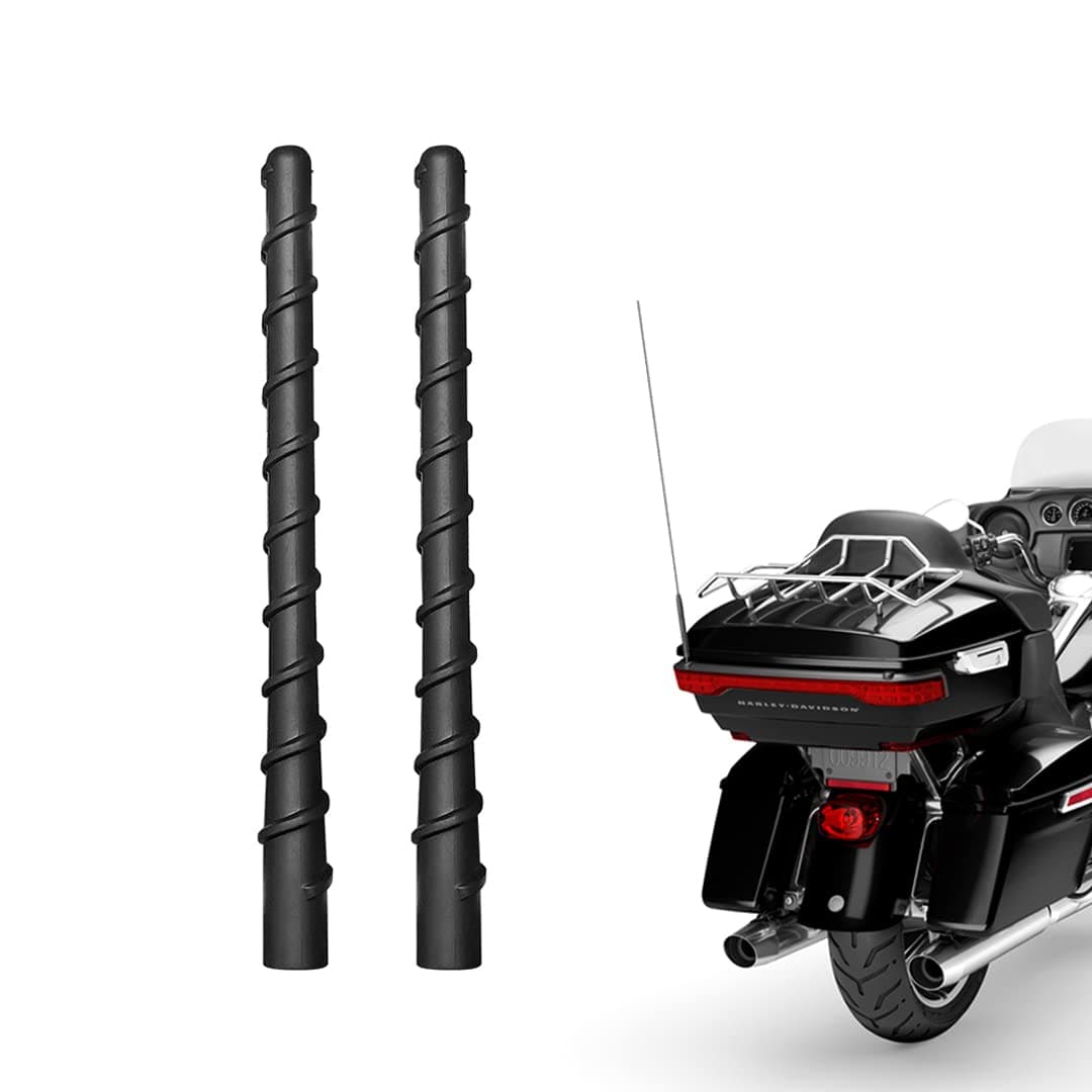 Short Antenna for Harley Davidson Touring | Street Glide | Electra Glide | Road Glide | Tri Glide | Ultra Limited/Classic, 1998-2026 | Designed for Optimized Radio Reception, 7 Inches Spiral Antenna