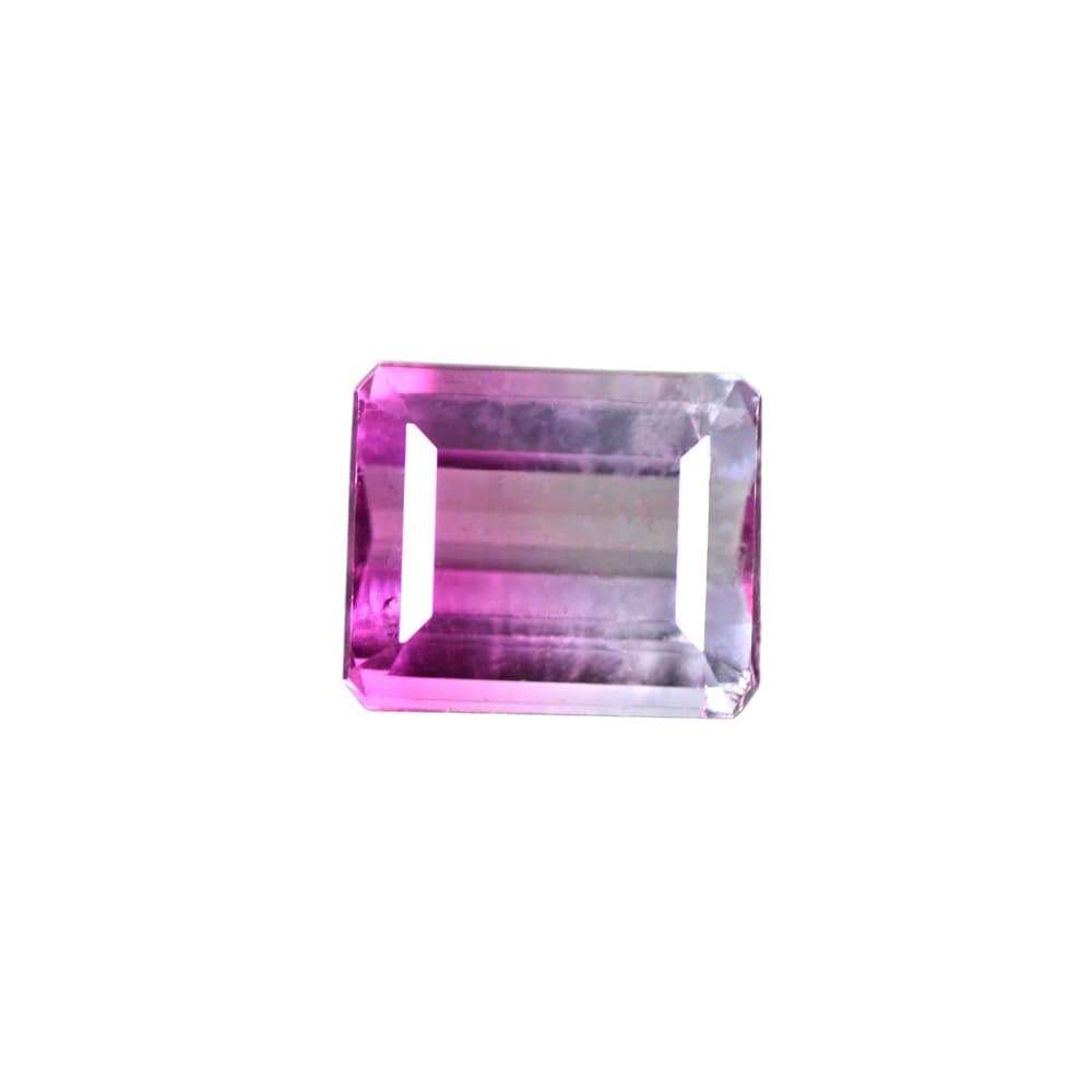 Starjewelryco 2.14 Cts Natural Top Lustrous Bi Color Tourmaline Emerald Cut Brazil Unheated
