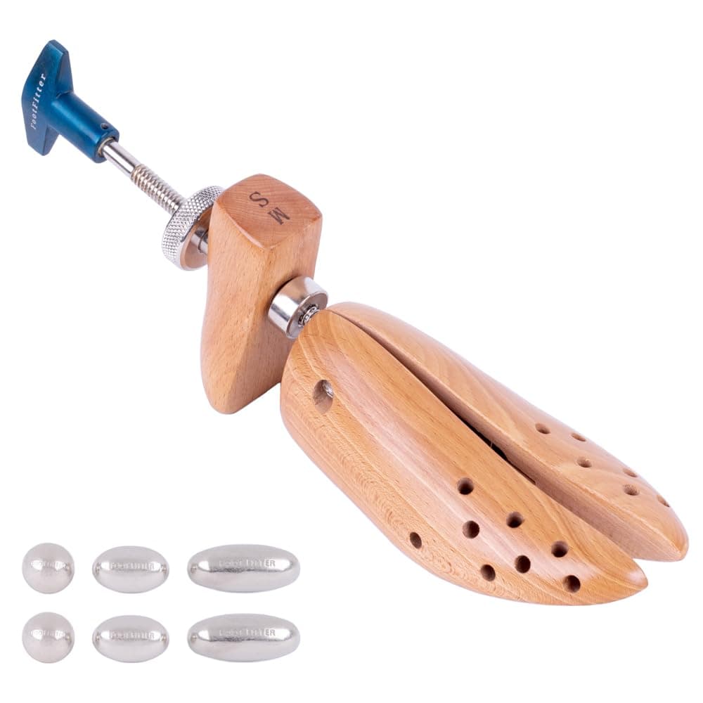 Premium Professional 2-Way Shoe Stretcher for Men & Women, Expands Length & Width, Heavy Duty Wood & Steel Design