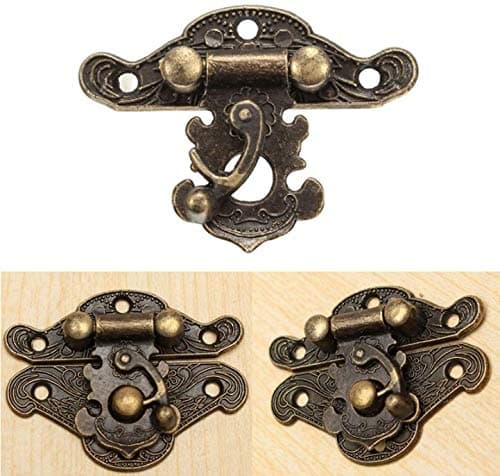 Small Retro Look Stylish Antique Metal Lock/Buckle/Latch/Hook/Swing Clasp for Wood Jewellery Box & Small DIY Works Size-40x30mm Approx-