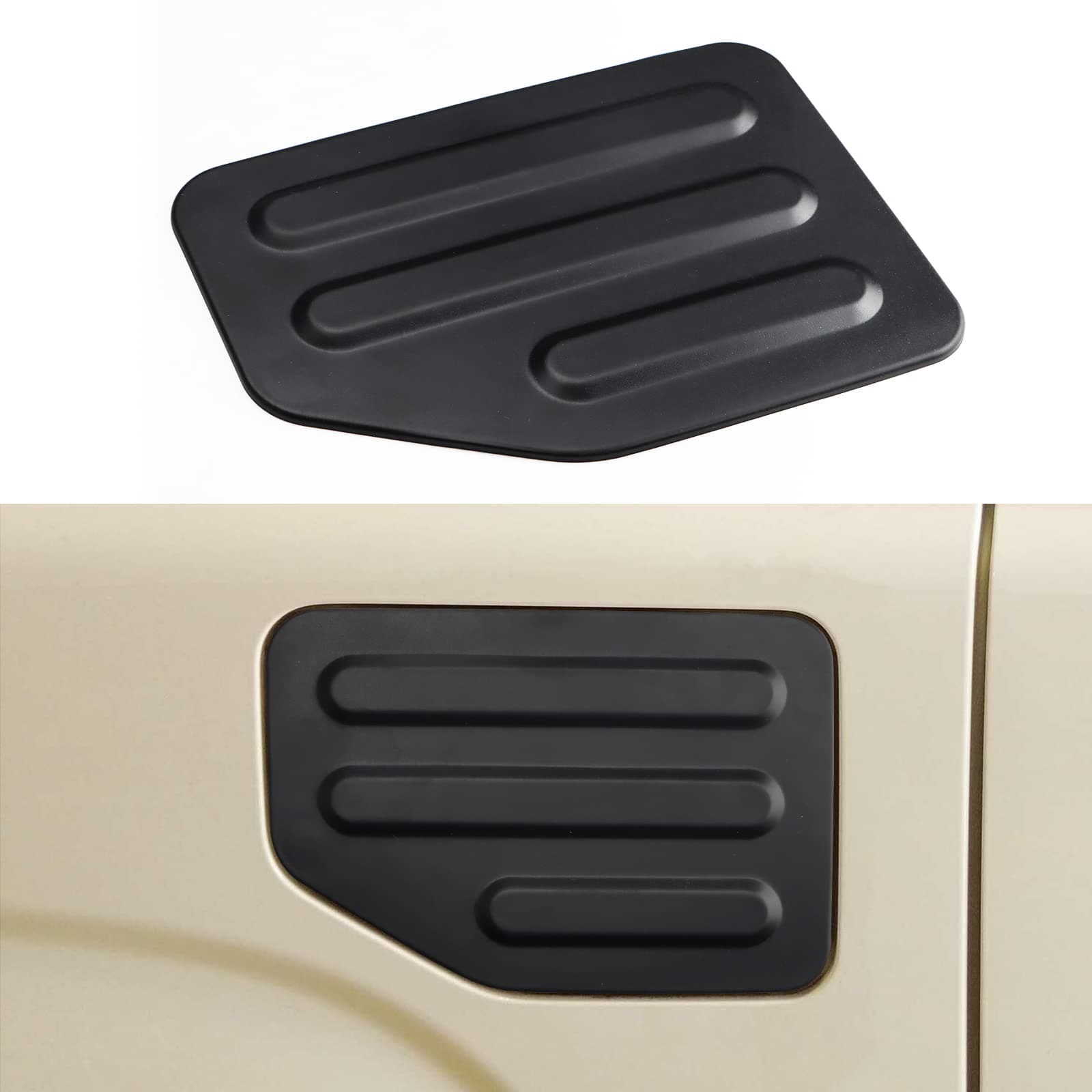 MARCHFA Fuel Tank Cover for Jimny 2019-2022 ABS Car Fuel Tank Cover Decoration Trim External Accessories Petrol Fuel Cap Guard 1Pc (Matte Black)