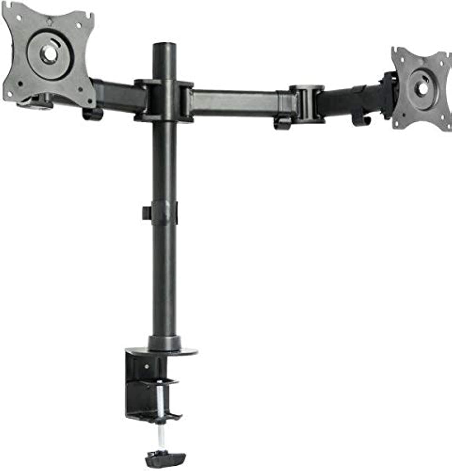 Dual Monitor Arms Fully Adjustable Desk Mount for 2 LCD Screens 13-26in, Black