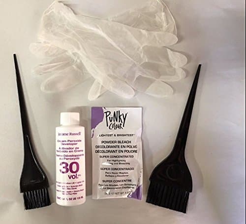 Jerome Russell 30% Volume Cream Peroxide Developer w/ FREE Powder Bleach, Tint Brushes & Gloves