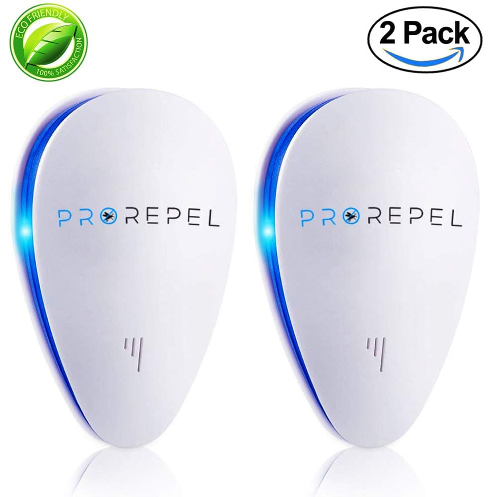 Ultrasonic Pest Repeller 2 Pack– Electronic Pest Control Indoor Plug In For Spider, Fly, Mouse, Mosquito, Mice, Bug, Ants, Bee, Cockroach - 100% Pet Friendly & Portable, White