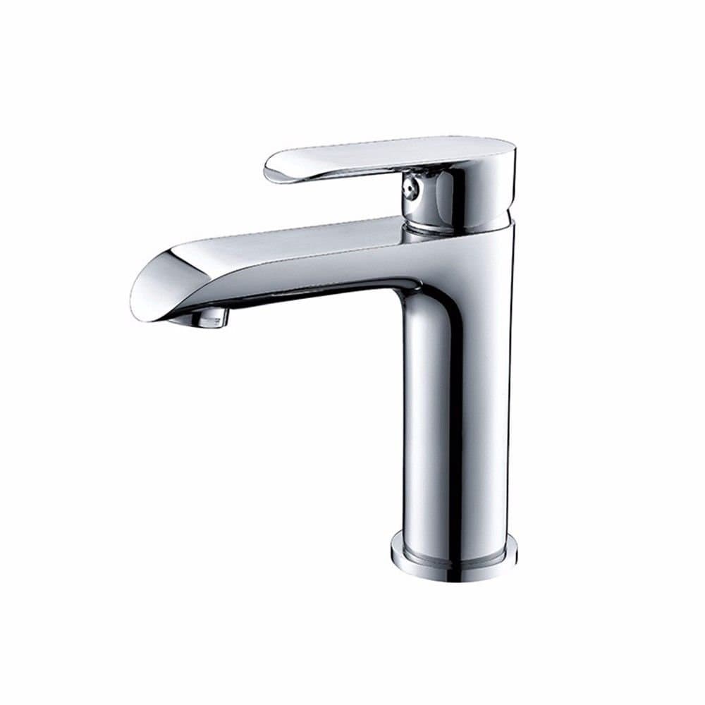 Lvsede Bathroom Faucet Sink Bathroom Faucet Waterfall Chrome Hot and Cold Water Ceramic Valve Single Hole Single Handle H1275