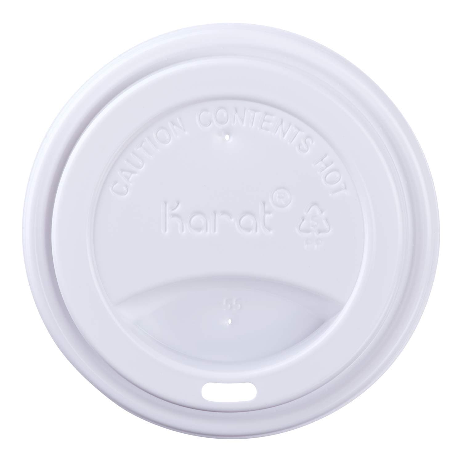 - Karat C-KDL516W-PP 10-24 oz. Sipper Dome Lid - White (Case of 1000)