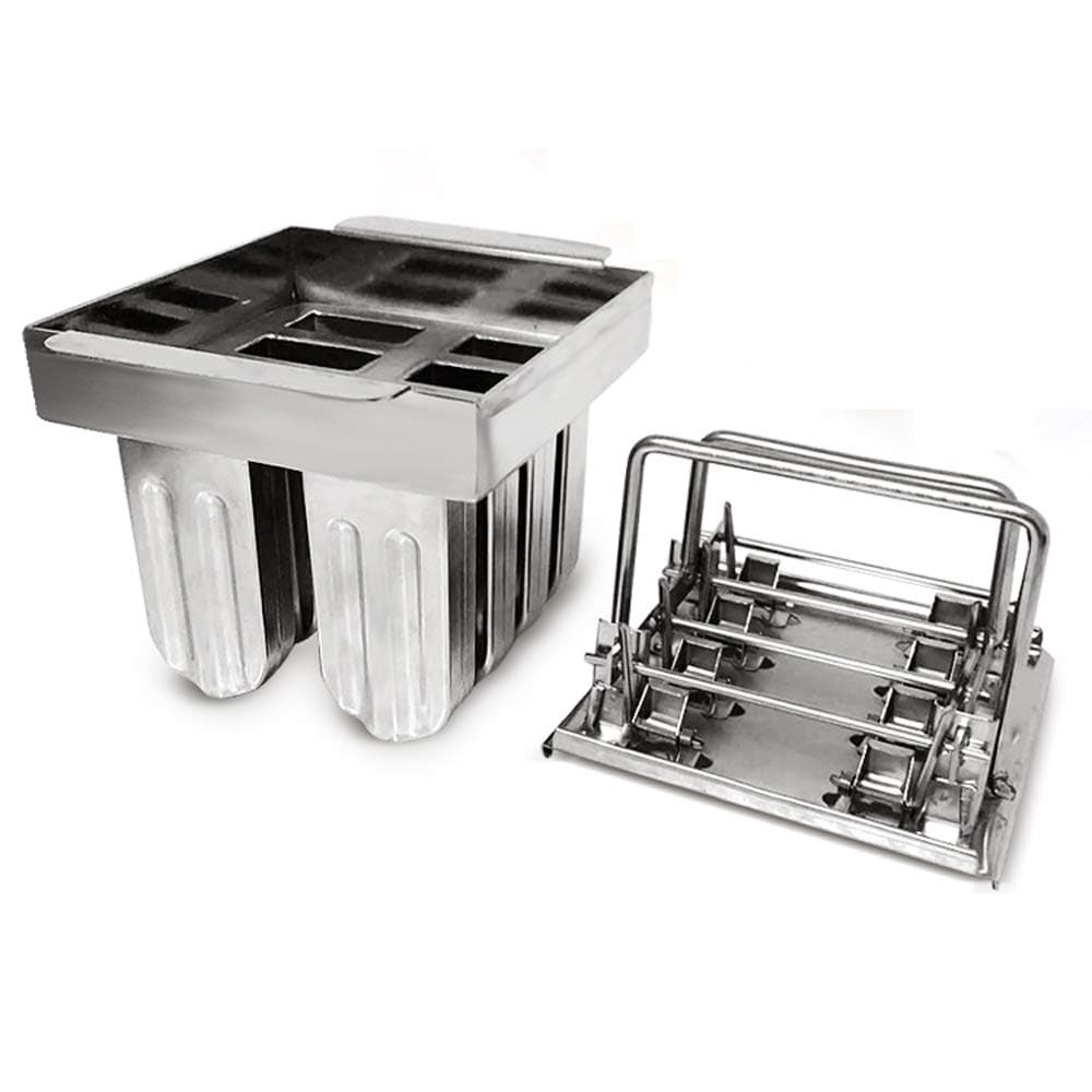 8pcs Stainless Steel Popsicle Molds Ice Lolly Ice Cream Maker Sticks Holder (E)