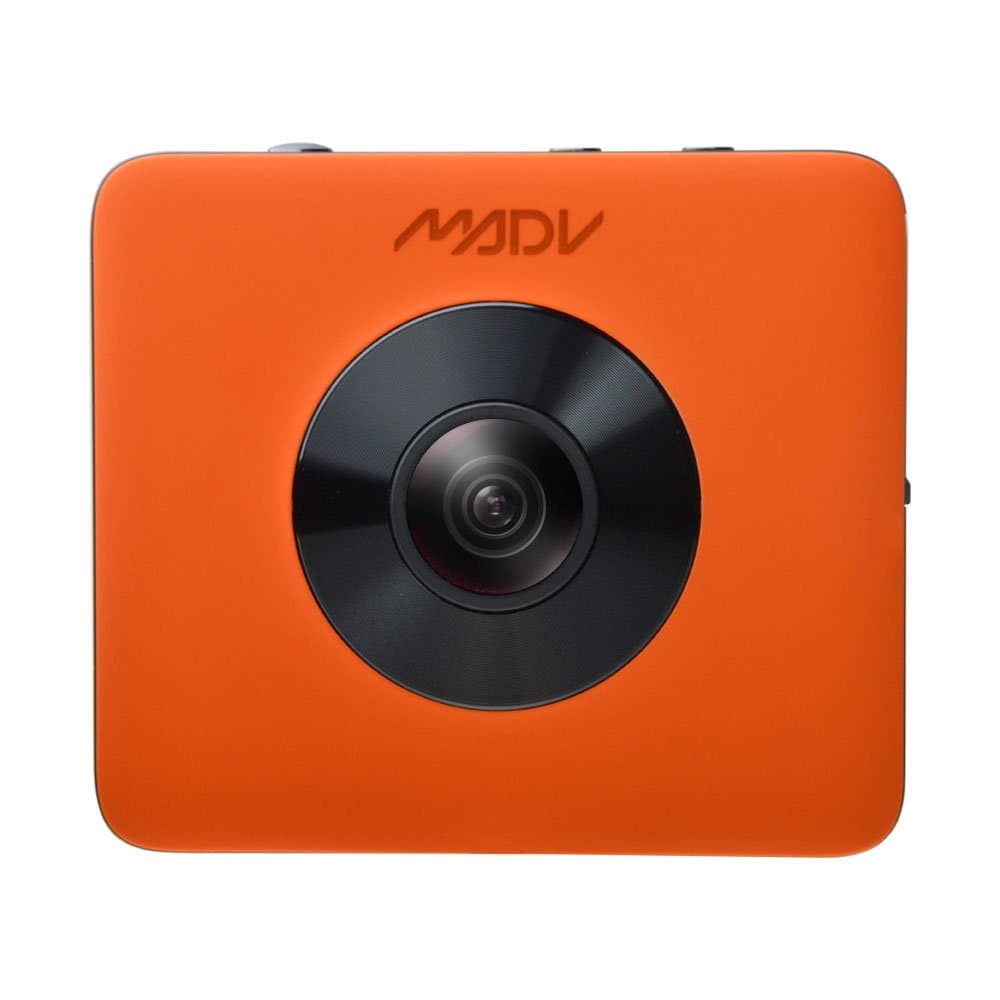 MADV XIAOMI 360 Camera with Bluetooth Remote Control, 4K Video, 24MP Photo, Waterproof, Selfie-Stick and Tripod Included