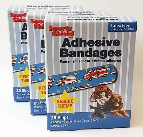 Sports Shield Rescue Vehicles Bandages - 3 Box Pack