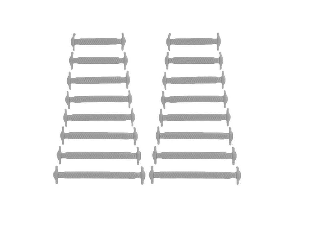 KUYIANo Tie Silicone Shoe Laces, Waterproof Flat Stretchy Elastic Strings, Walking Athletic Running Sports Fashion Adults Kids Tieless Shoelaces for Sneakers Trainers Boots Converse Brogue Canvas