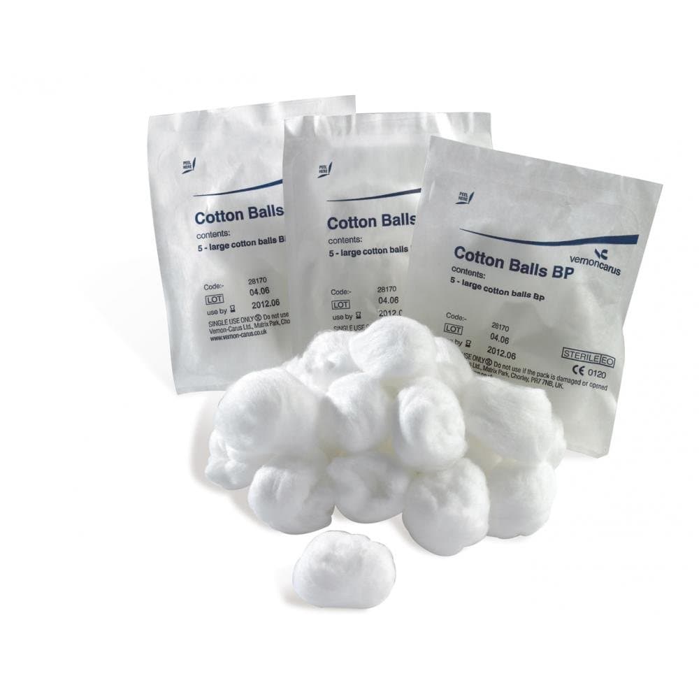 Cotton Wool Balls Sterile - Large (40 Packs of 5)