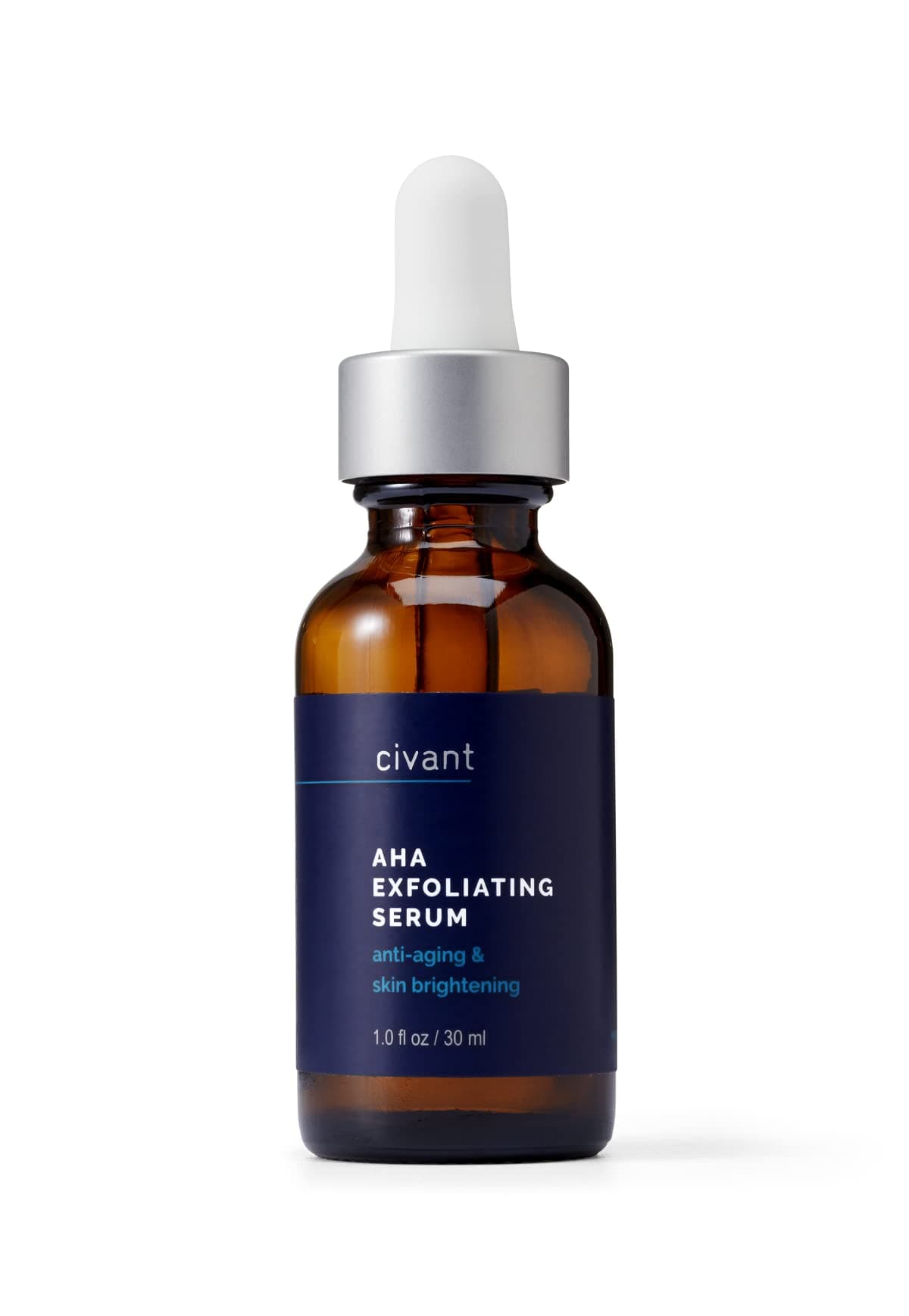 Civant AHA Exfoliating Serum with Glycolic Acid - Face Exfoliant Promoting Faster Skin Renewal and Absorption - Slows Aging - Brightening and Smoothing Toning Solution - Made in The USA, 1.0 oz