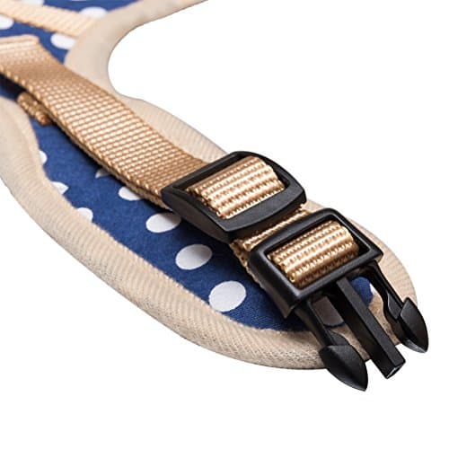 PUPTECK Checkered Frills Soft Mesh Dog Vest Harness Puppy Padded Pet Harnesses for Cat Small Dogs