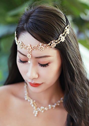 Missgrace Crystal Bohemian Women Head Chain Wedding Party Hair Accessories Bohemian Headpiece
