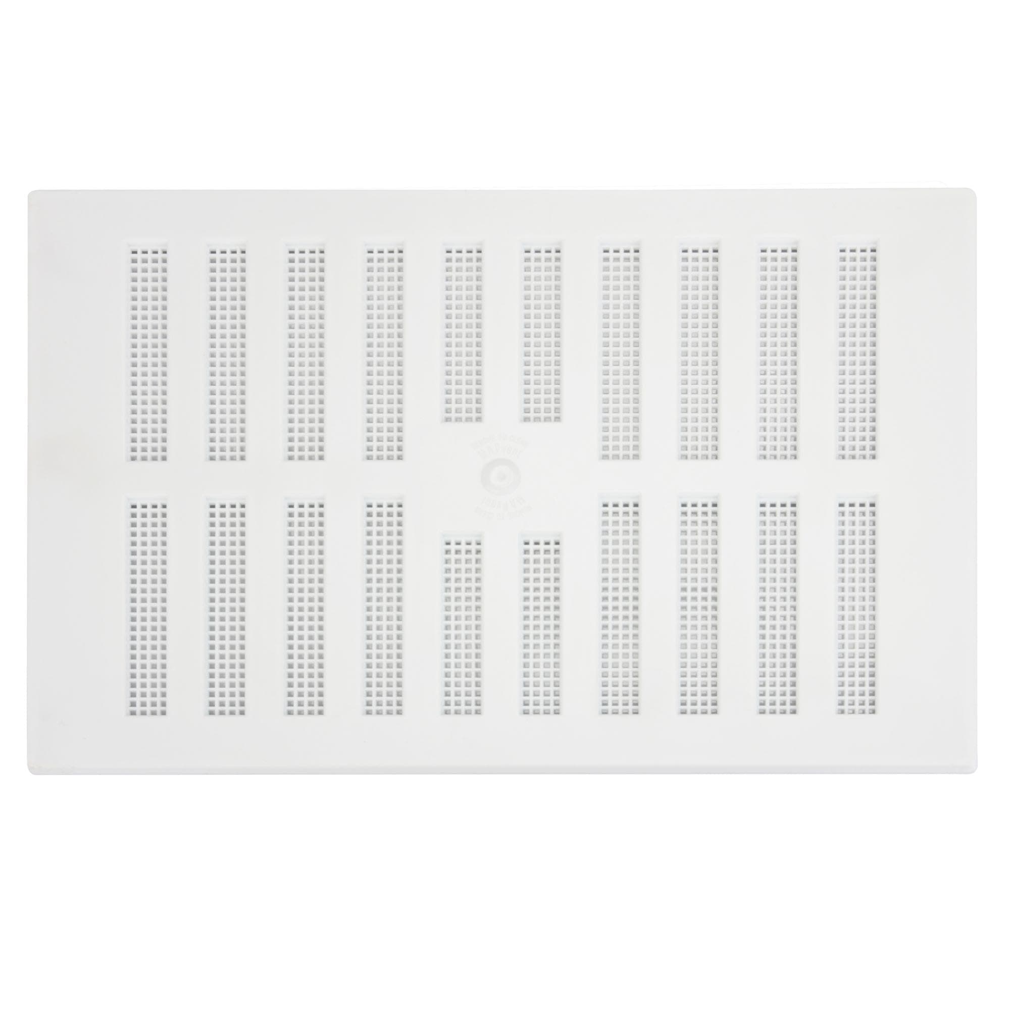 Map Adjustable Air Vent with Flyscreen Cover, 9" x 6" (229mm x 152mm), Hit & Miss Double Brick Ventilation Cover, White