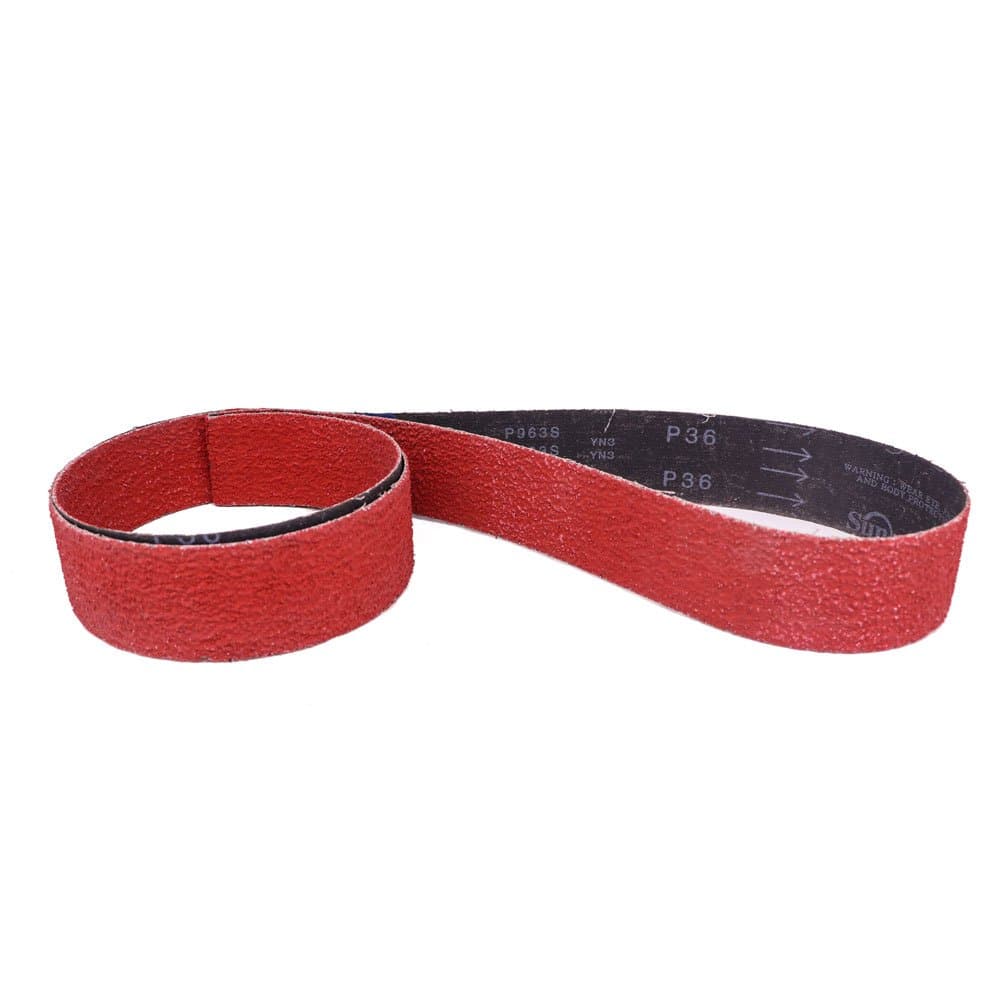 Combat Abrasives Ceramic Sanding Belt Kit 2" X 72" For Knifemaking 1 Belt each 24 Grit, 36 Grit, 40 Grit, 60 Grit, 80 Grit, 120 Grit Long Life Red Ceramic Shredder