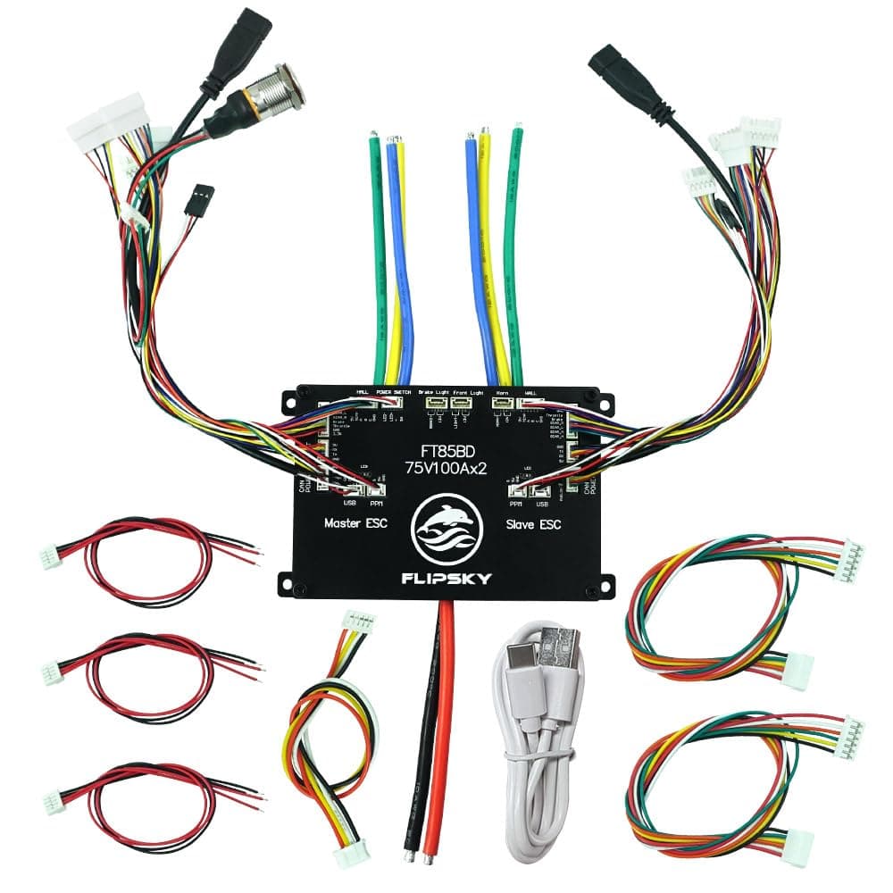 FT85BD Dual ESC 84V 200A with Aluminum Case Non-VESC for Electric Skateboard/Scooter/Ebike Speed Controller/Electric Motorcycle/Robotics