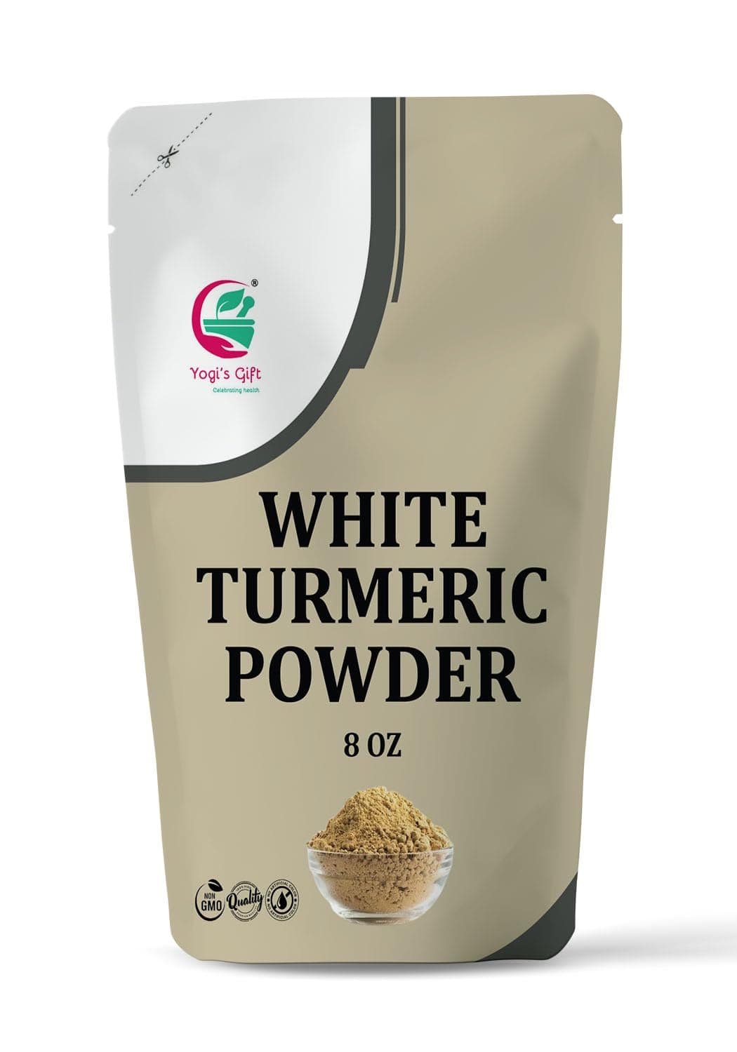 White Turmeric Powder for Skin Care | 8 oz | No staining | aka Kapoor Kachri & Hedychium Spicatum | 100% Herbal Skin Care by Yogi’s Gift
