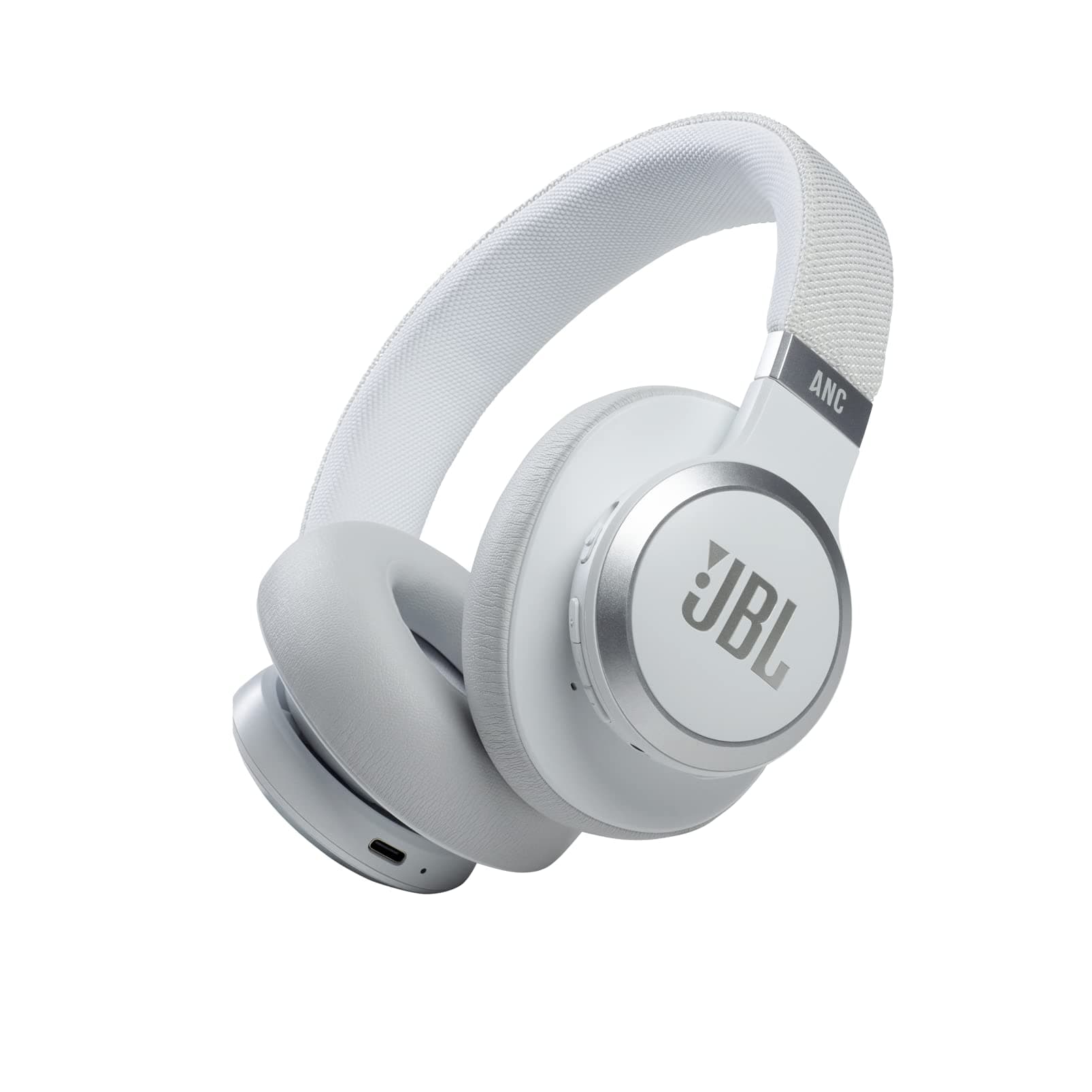 Live 660NC Wireless Over Ear Noise Cancelling Headphones, Powerful JBL Signature Sound, ANC + Ambient Aware, Voice Assistant, 50H Battery, Comfortable Fit, Carrying Pouch - White, JBLLIVE660NCWHT
