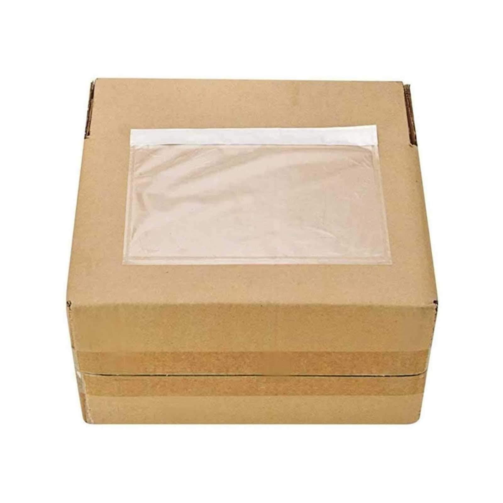 BESTEASY 6" x9" Clear Adhesive Top Loading Packing List Pouches, Blank Shipping Label Envelopes Keeps Paper Safe While Shipping (100 Pack)