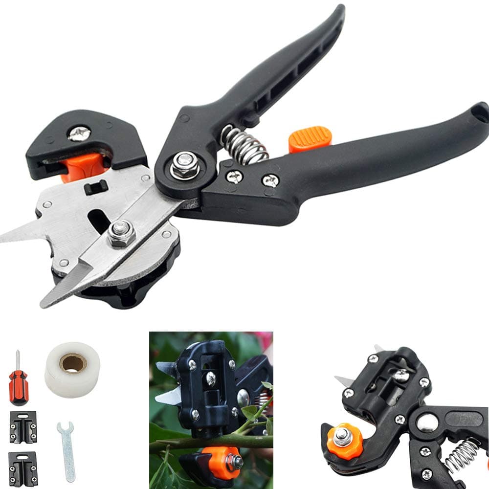 ECO LLC Garden Tree Graft Cutting Scissors Grafting Pruner Tool Kit Plant Pruning Shears Grafting Tool
