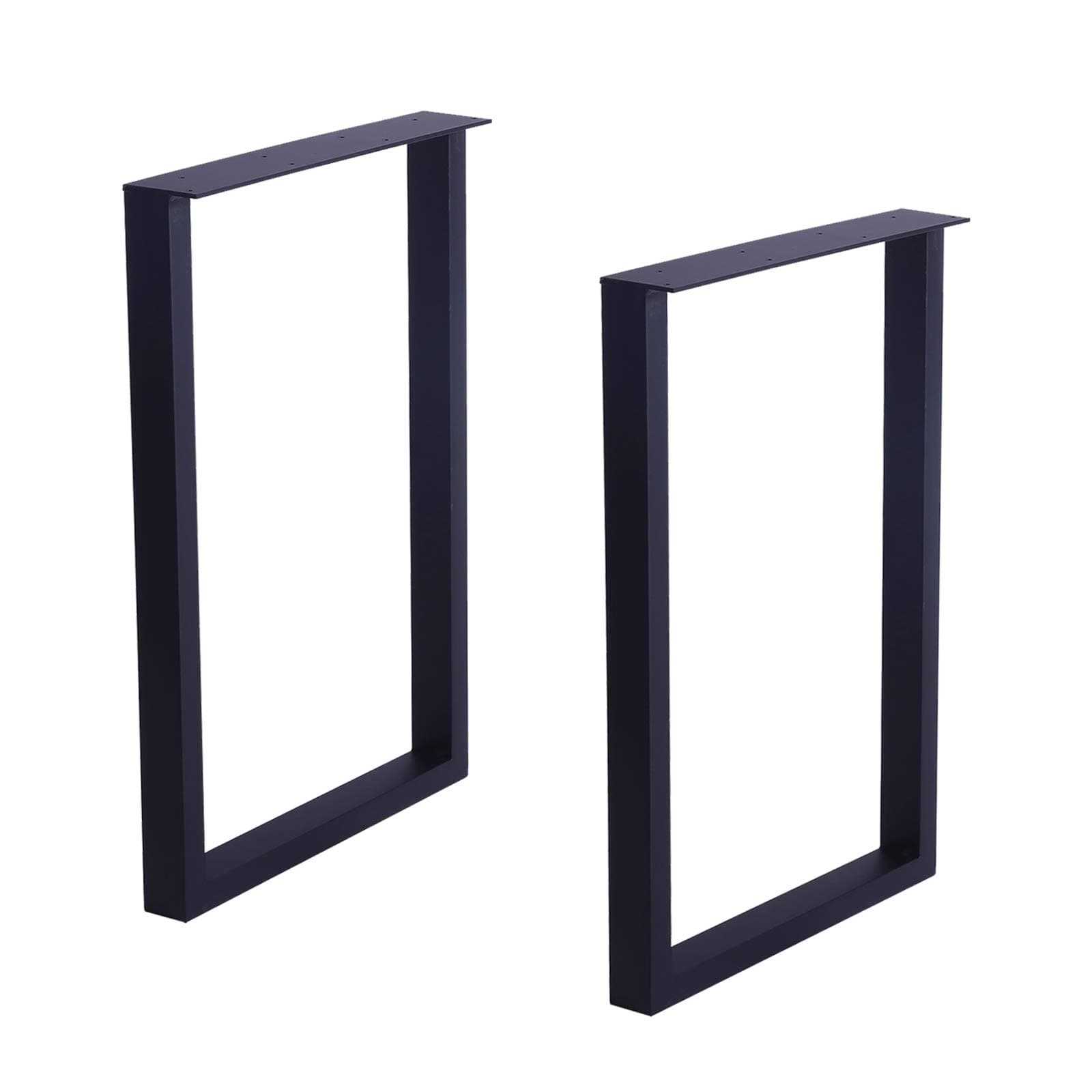 Weven Industrial Modern 2 Pcs 28" Hight 17.5" Wide Square Tube Legs, Hairpin Legs, Coffee Table Legs, Furniture Legs, Bench Legs, Desk Legs, Industrial Modern, Home, DIY Legs,Black
