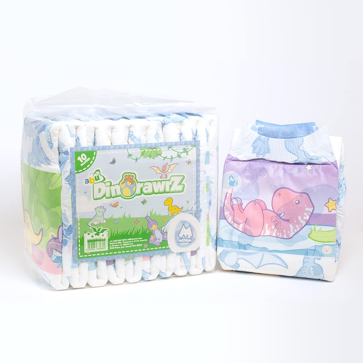 AB Universe DinoRawrZ Diapers (Extra Large)