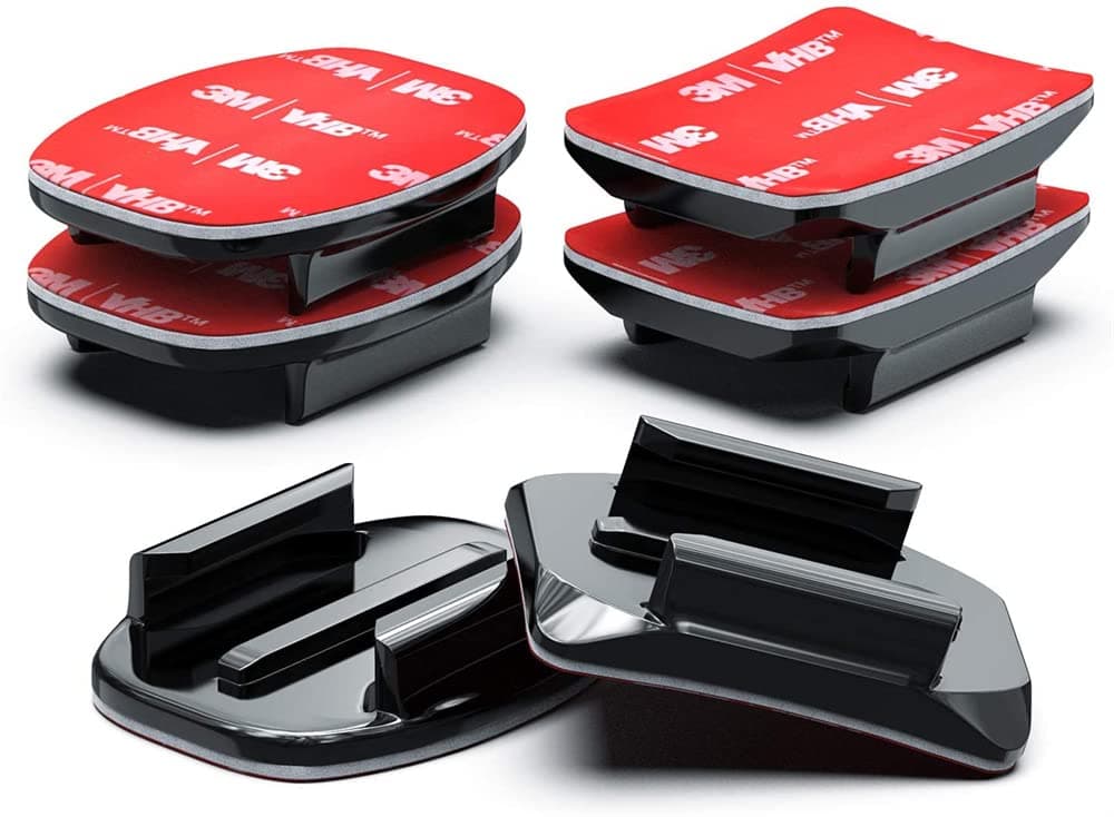 – ELECDON Adhesive Mounts for GoPro Cameras, 3x Curved and 3x Flat Mounts Bundle W/ 3M Sticky Pads, Tape Mount to Your Helmet, Bike, Board, Car, Fits ALL Go Pro Models, Premium Camera Accessories